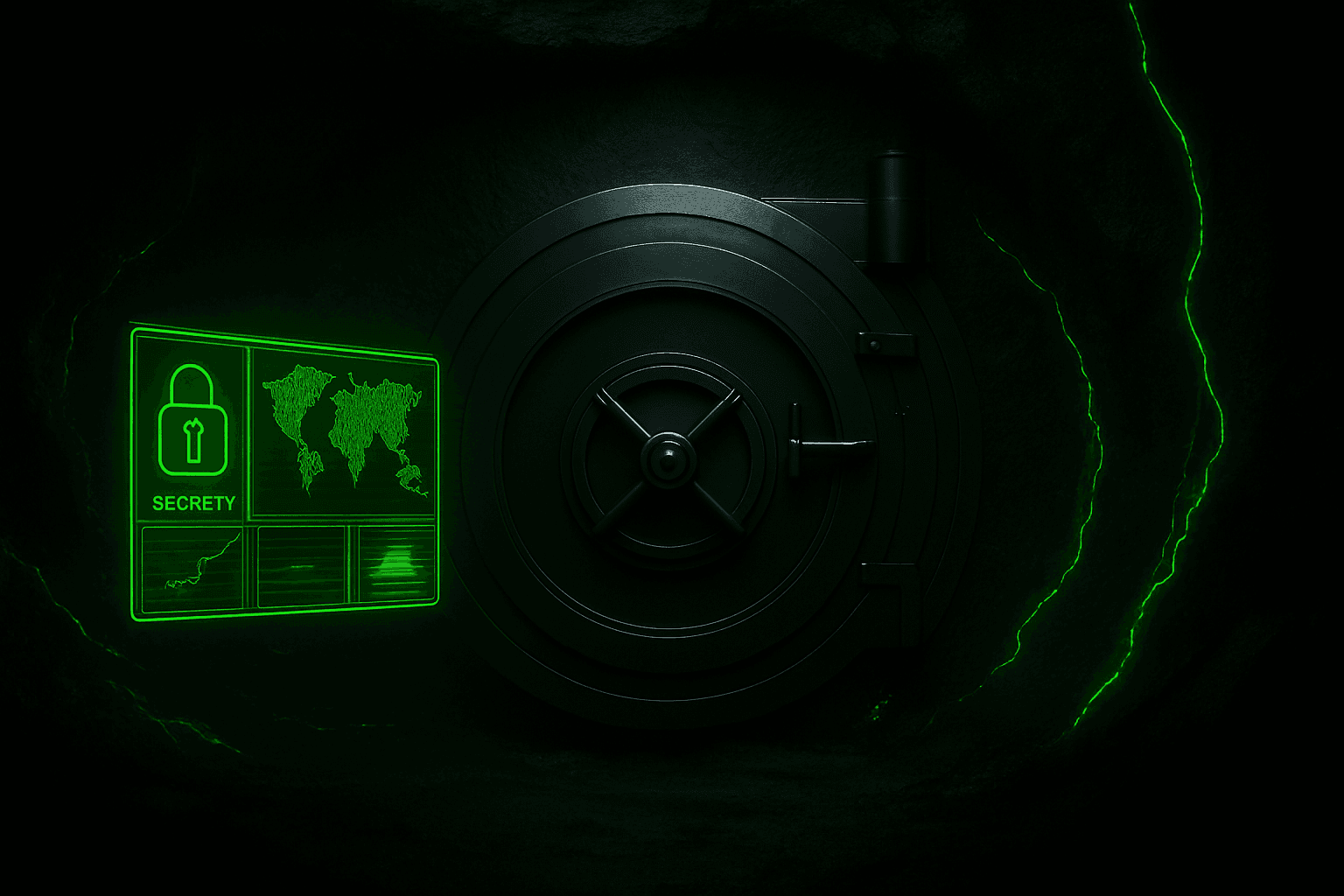 Global security network protecting digital assets in a vault